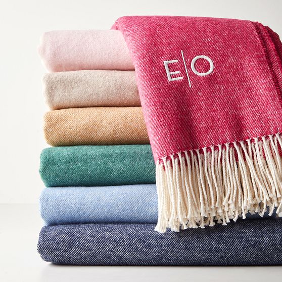 Italian Woven Cotton Throw Blanket