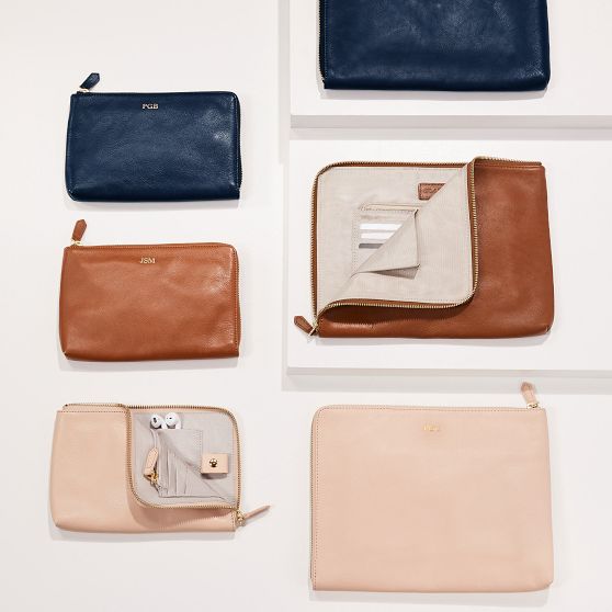 Leather Commute Zipper Pouch