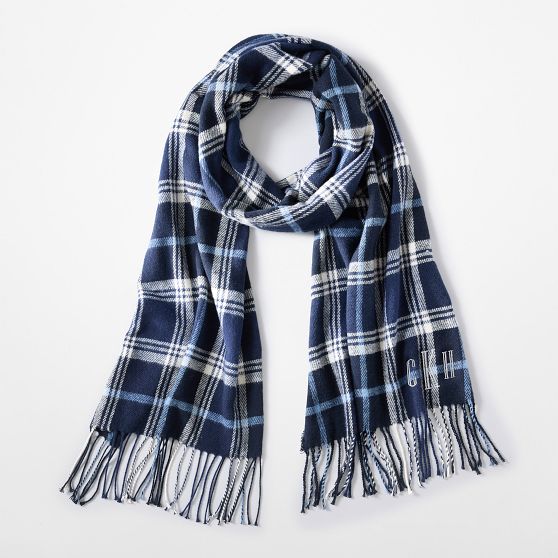 Italian Woven Plaid Scarf