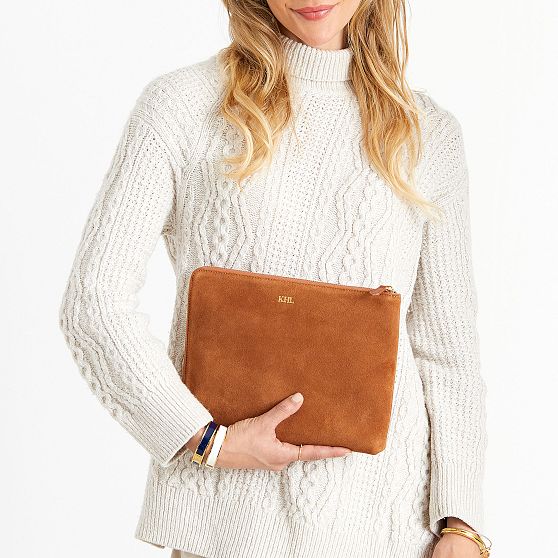 Leather Commute Clutch