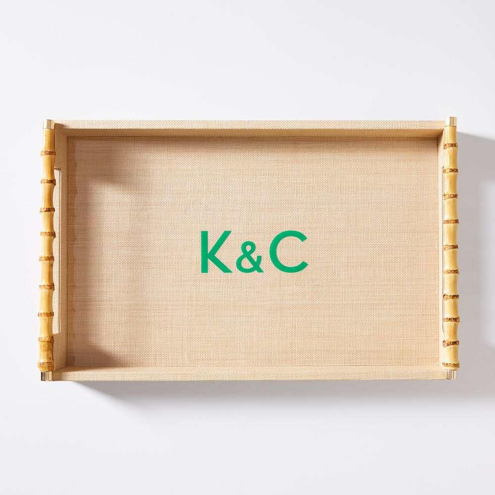 Bamboo Raffia Tray by Mark & Graham