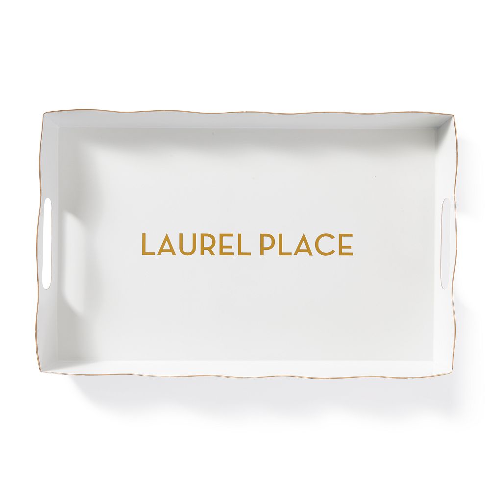 Scalloped Gold Rim Serving Tray by Mark & Graham