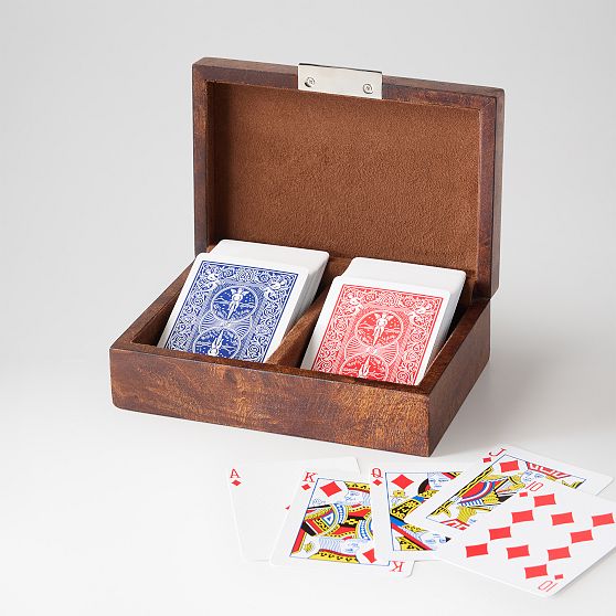Burlwood Playing Cards Box ​