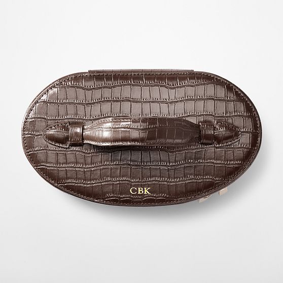 Embossed Croc Leather Train Case​