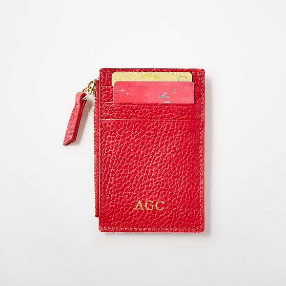 Leather Zip Card Case