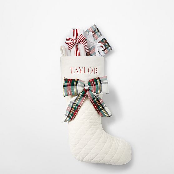 Quilted Bow Stocking