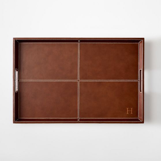 Manhattan Leather Large Rectangle Tray