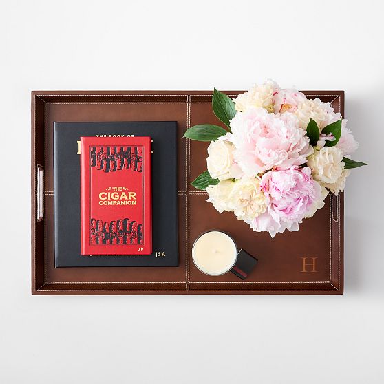 Manhattan Leather Large Rectangle Tray