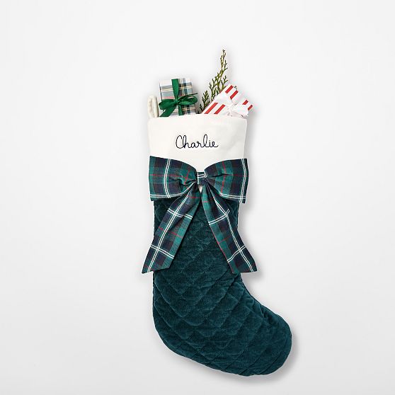 Quilted Bow Stocking