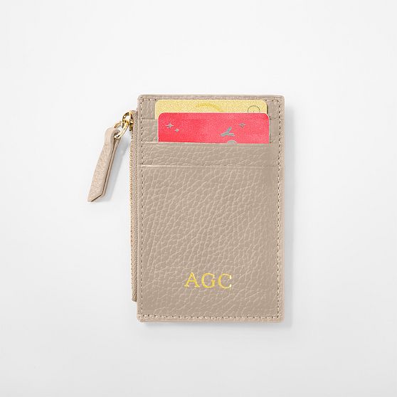 Leather Zip Card Case