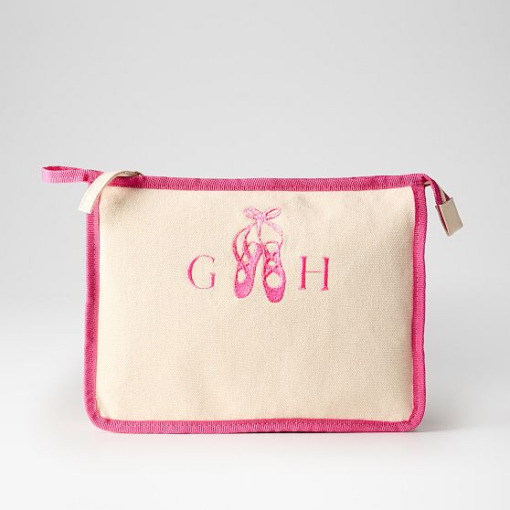 Personalized Colour Trim Canvas Pouch