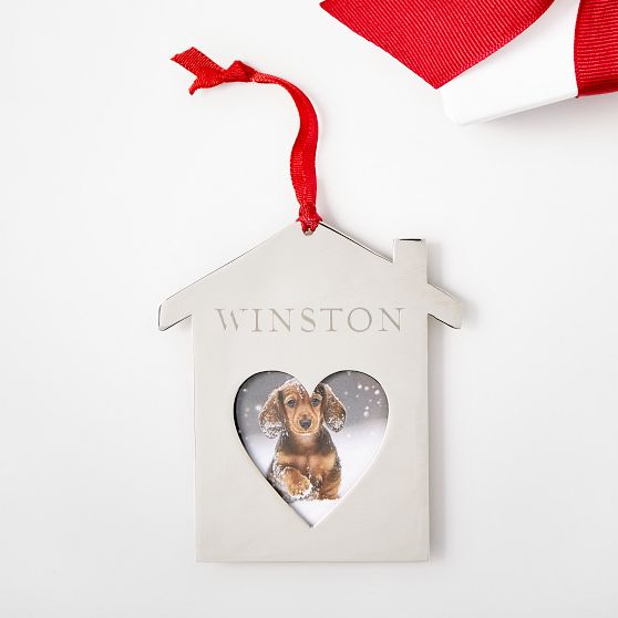 Silver House Photo Frame Ornament