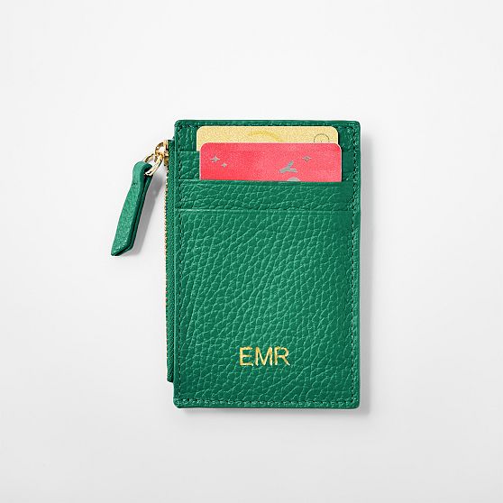 Leather Zip Card Case