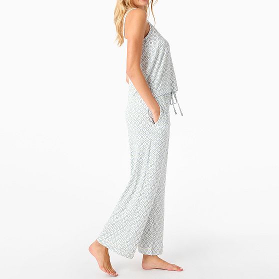 Patterned Cami and Pants Pajama Set