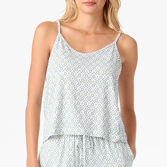 Patterned Cami and Pants Pajama Set