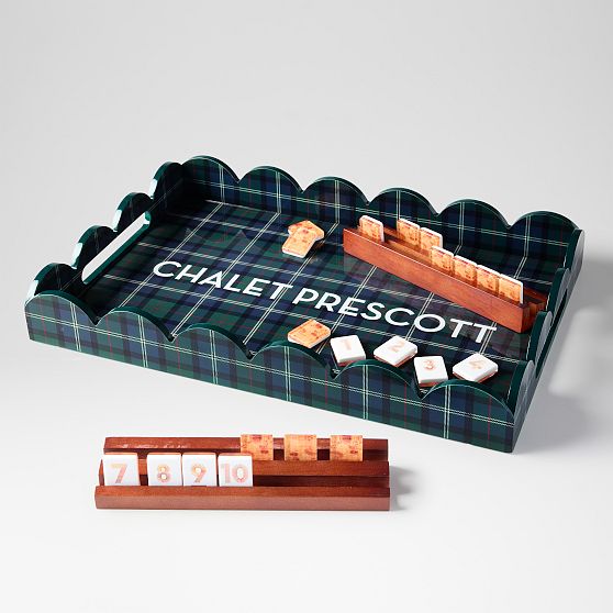 Scalloped Lacquer Serving Tray