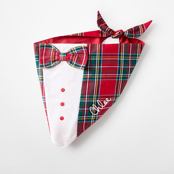 Holiday Tuxedo Dog Bandana