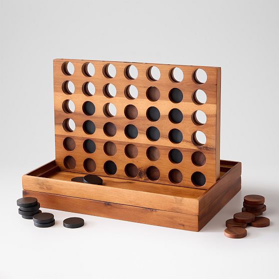 Wood 4-in-a-Row Game Set​