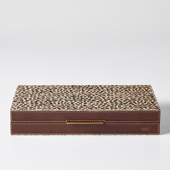 Cowhide Backgammon Set