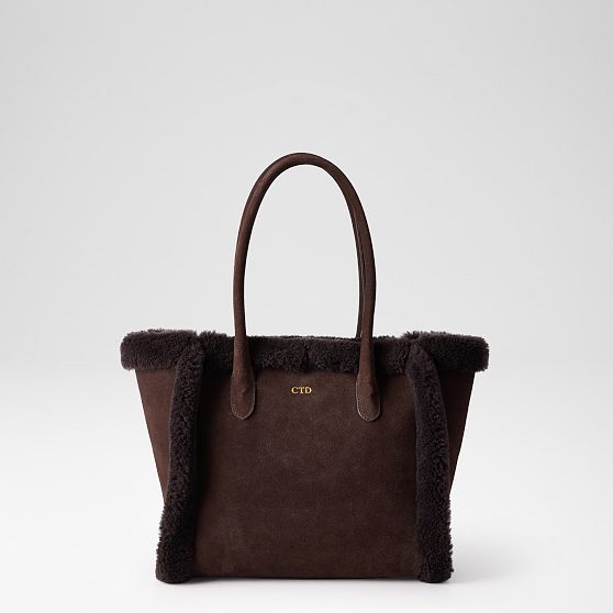 Sierra Shearling and Suede Tote