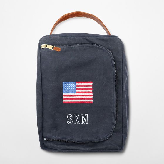 Smathers &amp; Branson Needlepoint Golf Shoe Bag