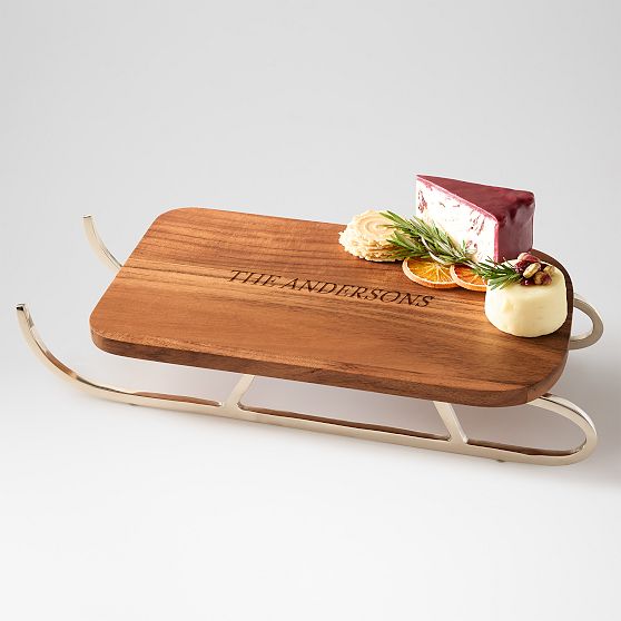 Wood Sled Cheese Board