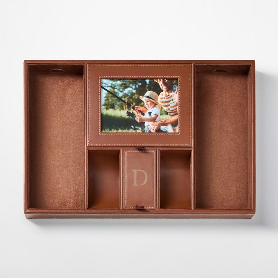 Leather Photo Valet Tray