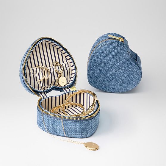 Raffia Heart Jewellery Case