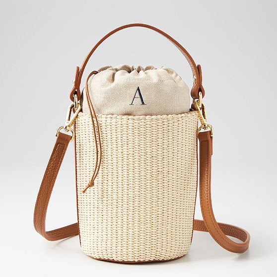 Isabella Italian Raffia Bucket Bag