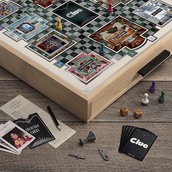 Deluxe Wood Clue Game Set