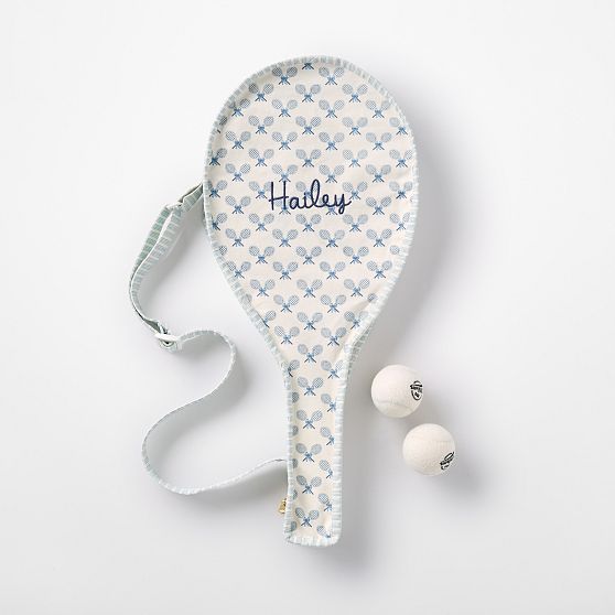 Block Print Kids Tennis Racket Cover