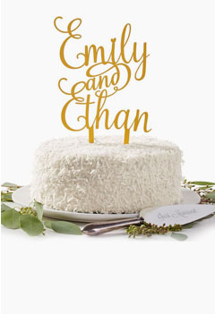 Personalized Wooden Cake Topper