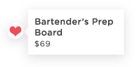 Bartender's Prep Board
